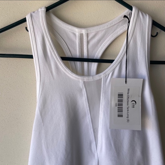 NWT ZYIA Active White Effortless Tank-Long size S - Picture 4 of 7